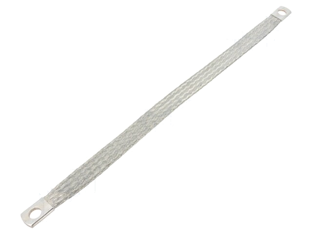 Vlechtwerk; tape; 16mm2; Ø1: 8,5mm; Ø2: 8,5mm; L: 0,3m; -20÷125°C Vlechtwerk; tape; 16mm2; Ø1: 8,5mm; Ø2: 8,5mm; L: 0,3m; -20÷125°C